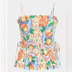 Damson Madder Orange Marina Cami Top with Removable Straps